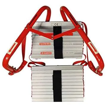 Hausse 25 Ft Retractable Fire Escape Ladder for Safety