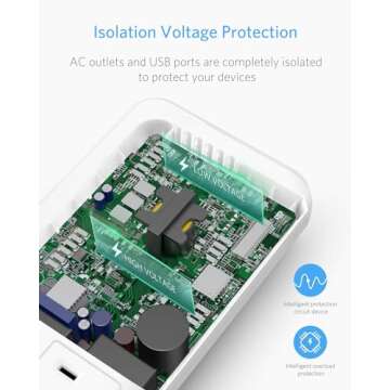 BESTEK 200W Power Inverter DC 12V to 110V AC Inverter with 4.2A 4-Port USB Car Adapter [ETL Listed]