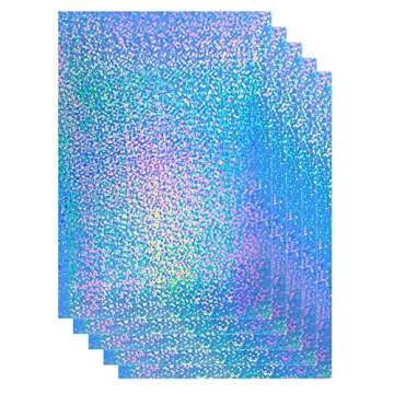 Bleidruck Printable Sparkle Holographic Sticker Paper 20 Sheets 8.5x11 Inch Waterproof Glitter Vinyl...