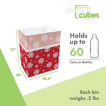 Eco-Friendly Clean Cubes Disposable Trash Cans for Events