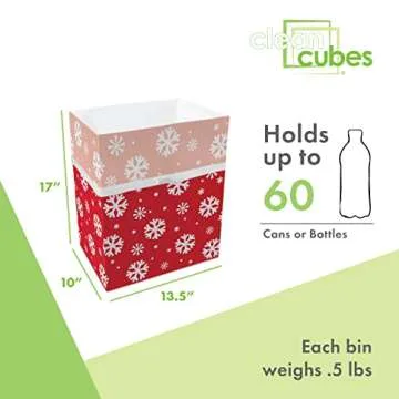 Eco-Friendly Clean Cubes Disposable Trash Cans for Events
