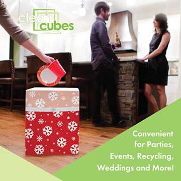 Eco-Friendly Clean Cubes Disposable Trash Cans for Events
