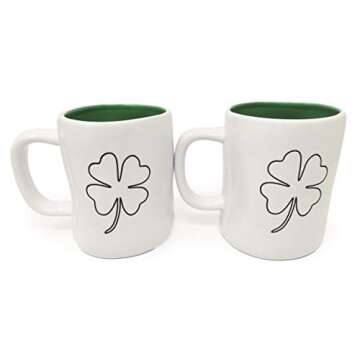 Rae Dunn By Magenta KISS ME & I'M IRISH Coffee Tea Mug Set