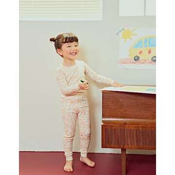 moimoln Flower Soft Cotton Modal Baby Toddler Girls Snug fit Pjs Daily Long Sleepwear Bella 12-18m