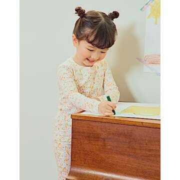 moimoln Flower Soft Cotton Modal Baby Toddler Girls Snug fit Pjs Daily Long Sleepwear Bella 12-18m