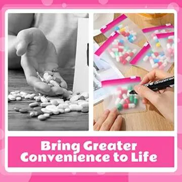 24 Reusable Pill Organizer Pouches for Travel Storage