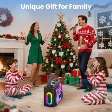 Verkstar Portable Karaoke Machine with HD Screen and Mic