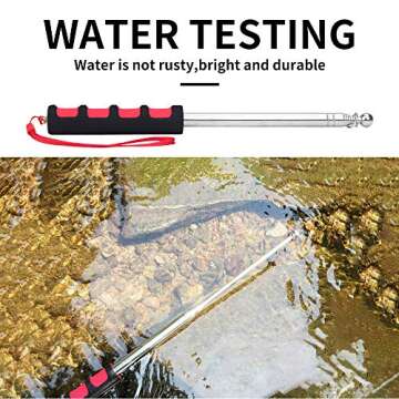 Enjoyist 4-Pack Assorted Color Telescoping Handheld Flagpole, Extendable Stainless Portable Steel Banner Tour Guides & Pointer for Teachers, with Clips (63'' Flagpole)