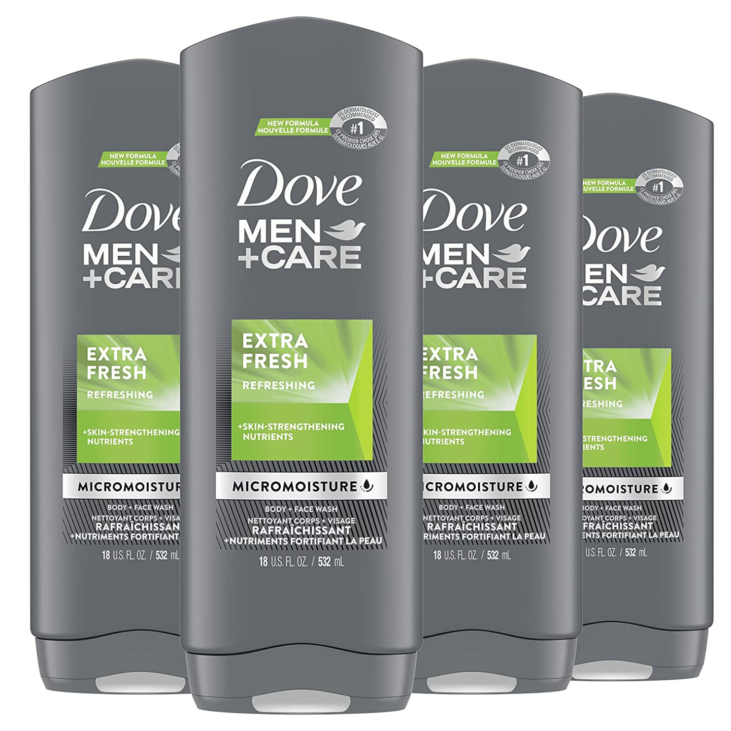Men's Dove Body Wash - Fresh & Nourishing 4-Pack