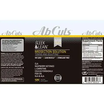 Ab Cuts Sleek and Lean 120 Softgels CLA Supplement