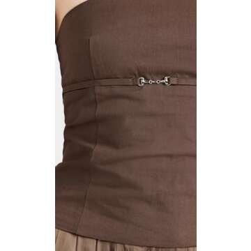 Lioness Women's Allure Strapless Top, Chocolate, Brown, XXS