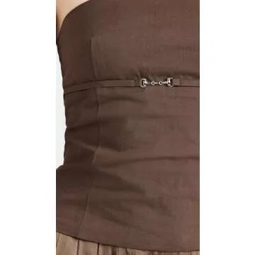 Lioness Women's Allure Strapless Top, Chocolate, Brown, XXS