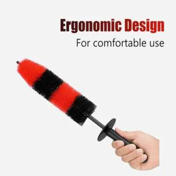 Fitosy Wheel Rim Brush, Soft Bristle Long Car Tire Detailing Washing Tool for Exhaust Tips Engine, Vehicle Motorcycles Auto Truck SUV RV, No Scratches