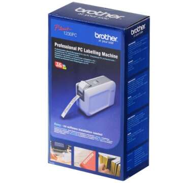 Brother P-touch, PT1230PC, PC-Connectable Label Maker, No Software Needed, Four Different Label Widths, Compact Design, White