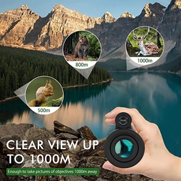 12x60 High Powered Monocular with Smartphone Holder