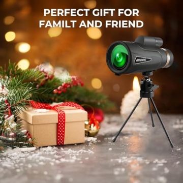 12x60 High Powered Monocular with Smartphone Holder