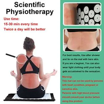 XiaoMaGe Acupressure Mat for Neck and Back Pain Relief