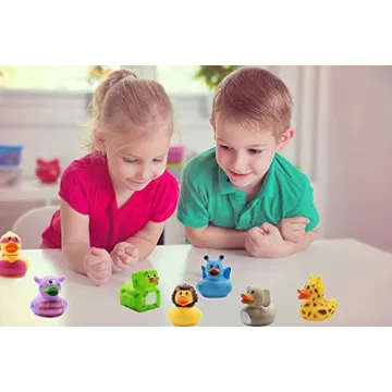12-Pack Assorted Rubber Duckies Fun Bath Pool Toys