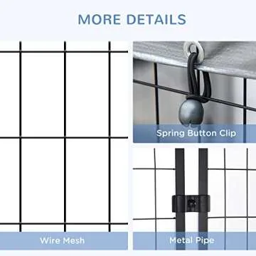 PawHut Heavy Duty Outdoor Dog Kennel with Roof