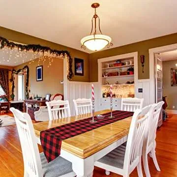 12 Pcs Buffalo Check Table Runner Bulk 12 x 72 Inches Red and Black Plaid Table Runner Farmhouse Dining Table Cover for Christmas Dinner Lumberjack Kitchen Anniversary Holiday Wedding Home Decor