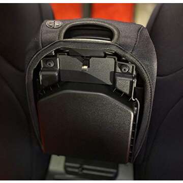 Koverz Neoprene Console Cover Armrest Pad with Keyhole Compatible with Jeep Wrangler JL JLU Gladiator JT Sahara Sport Rubicon Unlimited 2018 to Present - Black | See Install Notes & Video