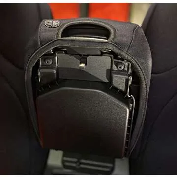 Koverz Neoprene Console Cover Armrest Pad with Keyhole Compatible with Jeep Wrangler JL JLU Gladiator JT Sahara Sport Rubicon Unlimited 2018 to Present - Black | See Install Notes & Video