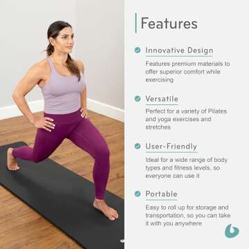 Aeromat Black - Premium Pilates & Yoga Exercise Mat