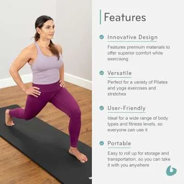 Aeromat Black - Premium Pilates & Yoga Exercise Mat