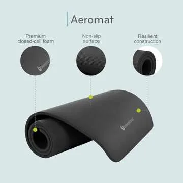 Aeromat Black - Premium Pilates & Yoga Exercise Mat