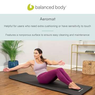 Aeromat Black - Premium Pilates & Yoga Exercise Mat