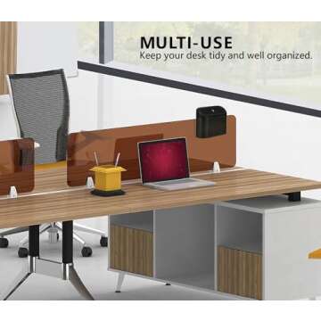 Ginsco 2 Pack Mini Car Trash Can with Lid, Small Car Garbage Can, Cute Leakproof ABS Car Trash Bin, Car Accessories for Interior, Garbage Bin for Car, Home, Office with 120pcs Trash Bags Black