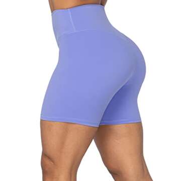 Sunzel 5" High Waist Biker Shorts for Women No Front Seam Soft Yoga Workout Gym Bike Shorts Tummy Co...