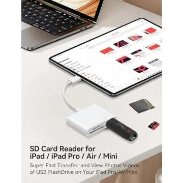 USB C to SD Card Reader, SD Card Adapter with SD MicroSD USB 3 Ports, BnmxTek USBC Memory Card Reader for iPhone 15 Pro Max, iPad Pro/Air/Mini, Mac, MacBook Pro/Air, and More USB-C/Type C Devices