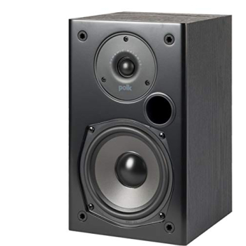 Polk Audio T15 Bookshelf Speakers - 100W Home Theater with Deep Bass