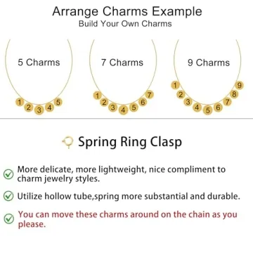 Custom Gold Charm Necklace Vintage Chunky Paperclip Link Chain