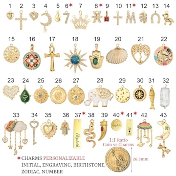 Custom Gold Charm Necklace Vintage Chunky Paperclip Link Chain