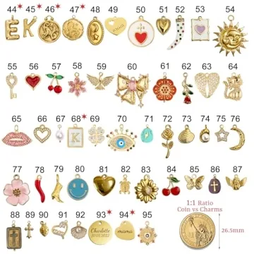 Custom Gold Charm Necklace Vintage Chunky Paperclip Link Chain