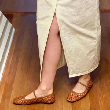 IBDPOSH Woven Ballet Flats for Women Comfortable Casual Style