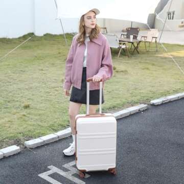 Kono 20'' Carry on Luggage Lightweight with Spinner Wheel TSA Lock Hardside Luggage Airline Approved...