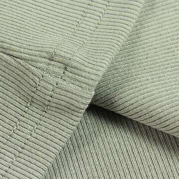 Roselux Women V Neck Ribbed Fitted Tight T-shirt Short Sleeve Shirt Basic Knit Top Cotton Tee Sage G...