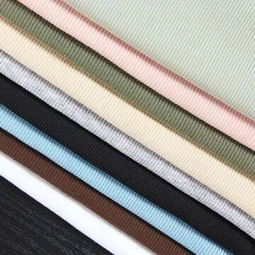 Roselux Women's V Neck Ribbed Fitted Cotton T-shirt