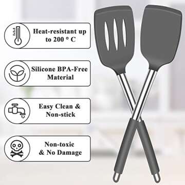 Silicone Cooking Spoon Set – Heat Resistant & Nonstick
