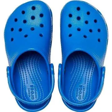Crocs Unisex-Child Classic Clogs in Blue Bolt for Toddlers