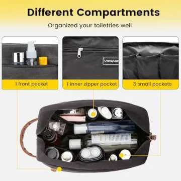 Vorspack Toiletry Bag Water Resistant Travel Dopp Kit