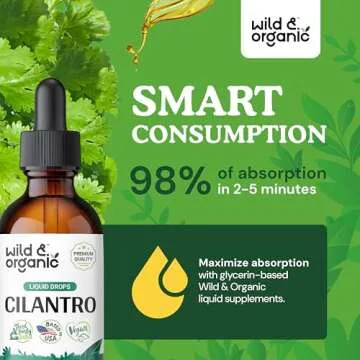 Wild & Organic Cilantro Drops - Vegan Detox Cleanse Supplement