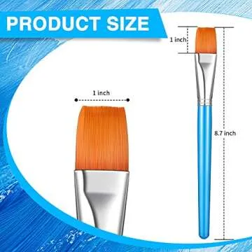 Zonon 10 Pcs Flat Head Paint Brushes for Every Artist