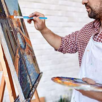 Zonon 10 Pcs Flat Head Paint Brushes for Every Artist