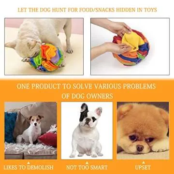 WishLotus Snuffle Ball (Rainbow), Interactive Pet Toy for Dogs, Slow Feeder, Stress Relief, Exercise Toy for Small/Medium Breeds