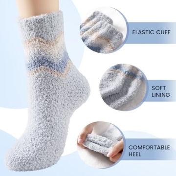 Trifabricy Fuzzy Socks - Soft Cozy Socks for Women