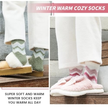 Trifabricy Fuzzy Socks - Soft Cozy Socks for Women